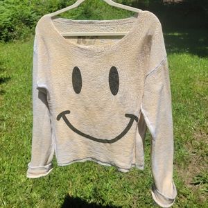Vintage One of a Kind Smiley Face Athletic Sweater